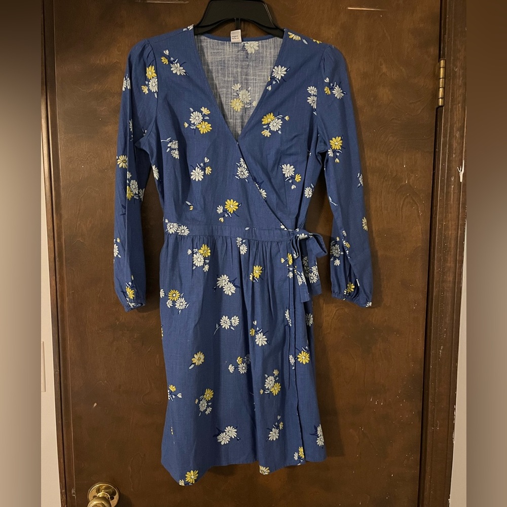 Old navy denim floral mini dress size XS